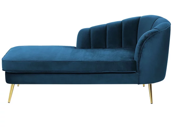 Chaislongue ALLIER rechtsseitig marineblau DEF