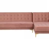 Sofa links/rechts ABERDEEN Samt Rosa CH