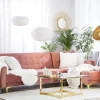 Sofa links/rechts ABERDEEN Samt Rosa CH