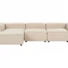 Right 4 Seater Fabric Corner Sofa ARDAL, beige
