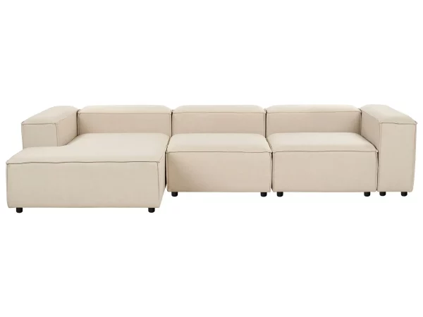 Right 4 Seater Fabric Corner Sofa ARDAL, beige