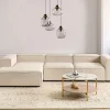Right 4 Seater Fabric Corner Sofa ARDAL, beige