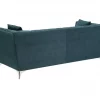 Conjunto de sofás com 5 lugares em veludo azul-verde GAULA
