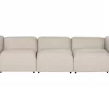 Sofa FALSTERBO 3 seater beige velvet DEF