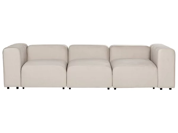 Sofa FALSTERBO 3 seater beige velvet DEF