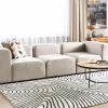 Sofa FALSTERBO 3 seater beige velvet DEF