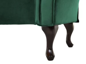 Chaiselongue LATTES rechtsseitig dunkelgrün Samtstoff C