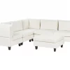 5-Seater Corner Sofa with Ottoman UNSTAD White DEF