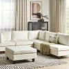 5-Seater Corner Sofa with Ottoman UNSTAD White DEF