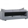 Sofá-cama Dcorv, sofá-cama container linear de 3 lugares, sofá da sala em tecido acolchoado com abertura click-clac, 223x84xh80 cm, Cinza