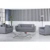 Sofá-cama Dcorv, sofá-cama container linear de 3 lugares, sofá da sala em tecido acolchoado com abertura click-clac, 223x84xh80 cm, Cinza