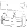 Sofa HOVIN, 2er Sitzer, grau CH