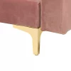 Schlafsofa ABERDEEN Samtstoff Rosa Ottom. L/R CH.