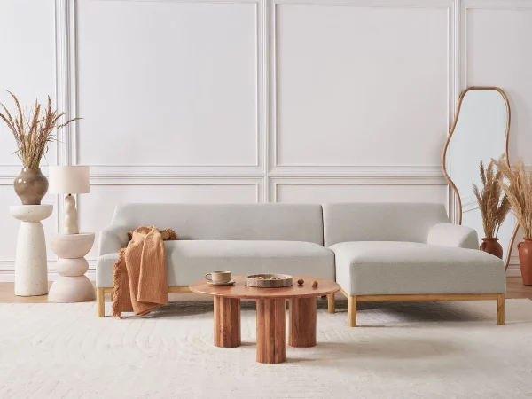 Left Corner Sofa Light Beige SOSJO