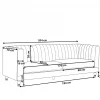 3-Seater ARVIKA Navy Blue CH