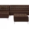 Schlafsofa ABERDEEN Lederoptik OldStyle Braun Ottom. CH