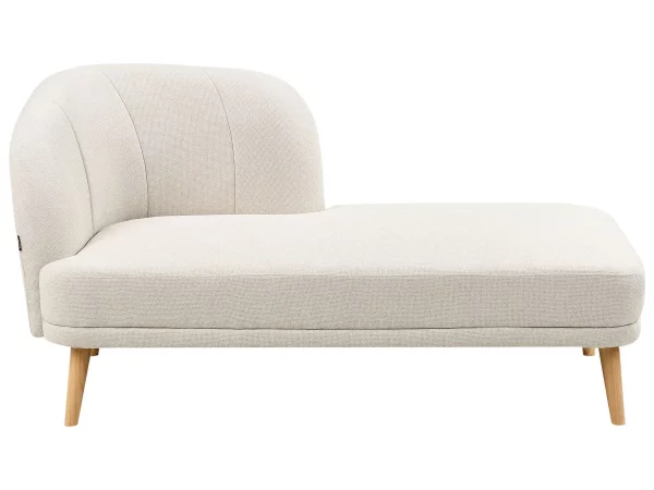 Chaise lounge TANLAY, light beige, fabric, left DEF