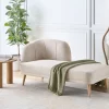 Chaise lounge TANLAY, light beige, fabric, left DEF