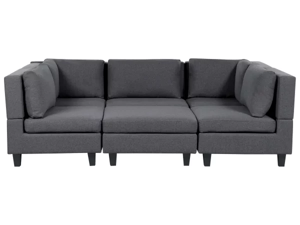 5-Seater Modular Sofa + Ottoman UNSTAD Dark Grey DEF