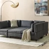 5-Seater Modular Sofa + Ottoman UNSTAD Dark Grey DEF