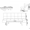 Sofa bed INGARO, white boucle