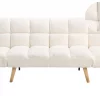 Sofa bed INGARO, white boucle