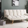 Sofa bed INGARO, white boucle