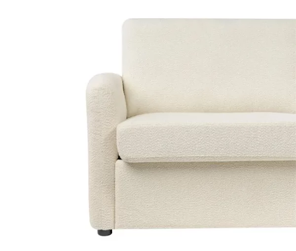 Sofá-cama Creme claro Bouclé