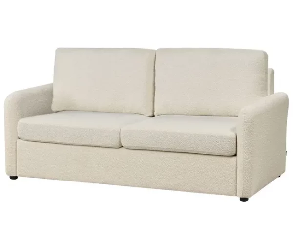 Sofá-cama Creme claro Bouclé
