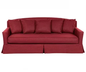 Sofá 3 lugares estofado vermelho GILJA