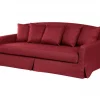 Sofá 3 lugares estofado vermelho GILJA