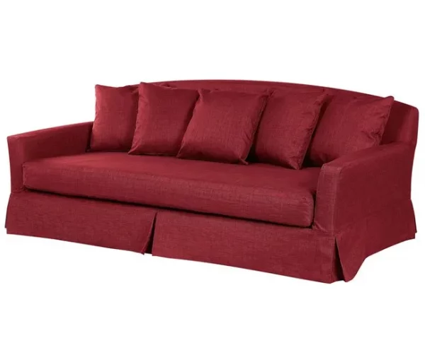 Sofá 3 lugares estofado vermelho GILJA