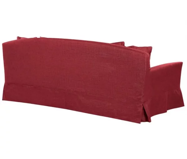 Sofá 3 lugares estofado vermelho GILJA