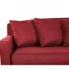 Sofá 3 lugares estofado vermelho GILJA