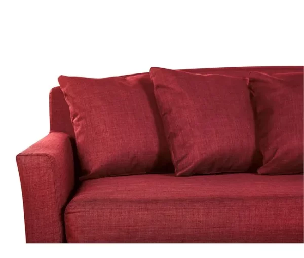 Sofá 3 lugares estofado vermelho GILJA