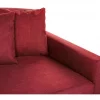 Sofá 3 lugares estofado vermelho GILJA