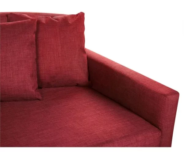Sofá 3 lugares estofado vermelho GILJA
