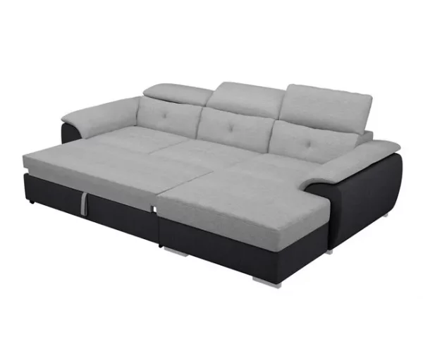 Chaise longue com cama ARCADIA dereita 4 lugares antracite