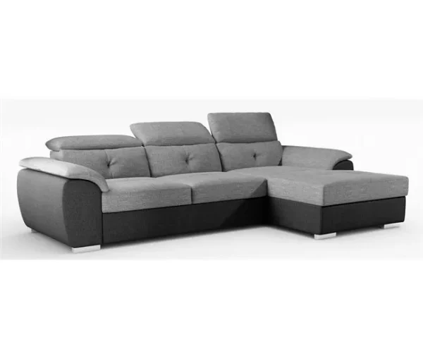 Chaise longue com cama ARCADIA dereita 4 lugares antracite