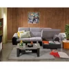 Chaise longue com cama ARCADIA dereita 4 lugares antracite