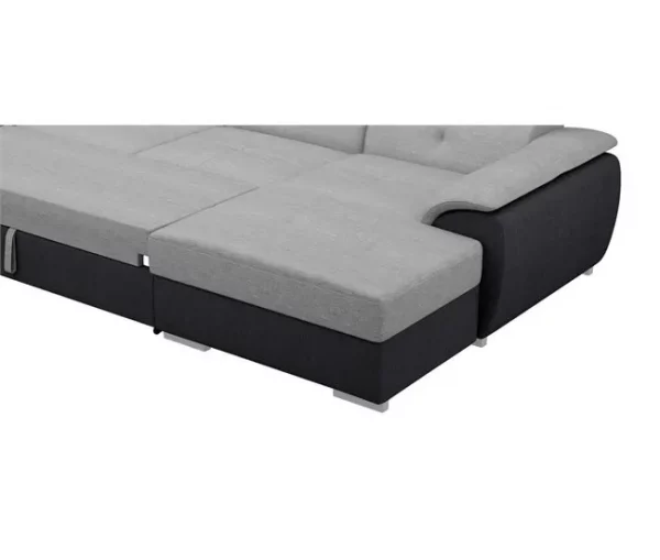Chaise longue com cama ARCADIA dereita 4 lugares antracite