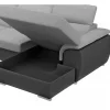 Chaise longue com cama ARCADIA dereita 4 lugares antracite
