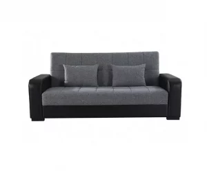 Sofá cama PRIMA  3 lugares preto cinza