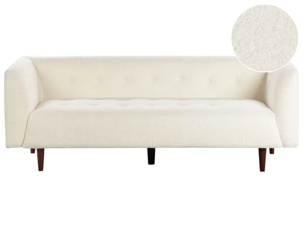 Boucle Sofa BYSKE Off-White DEF