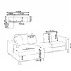 Sofa Ecksofa OSLO R grau ohne Ottomane CH