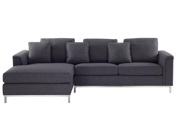 Sofa Ecksofa OSLO R grau ohne Ottomane CH