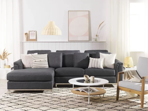 Sofa Ecksofa OSLO R grau ohne Ottomane CH