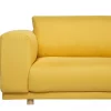 Sofá de 3 lugares em tecido amarelo NIVALA