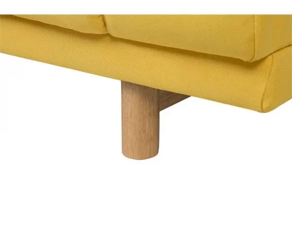 Sofá de 3 lugares em tecido amarelo NIVALA