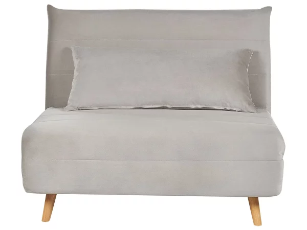 Sofa Bed SETTEN Velvet Light Grey DEF